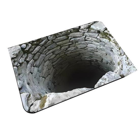 3D Ковер с оптической иллюзией, Нескользящий, Визуальная ловушка, Напольный коврик, Бездонная яма, Визуальная иллюзия, Придверный коврик 60x90cm