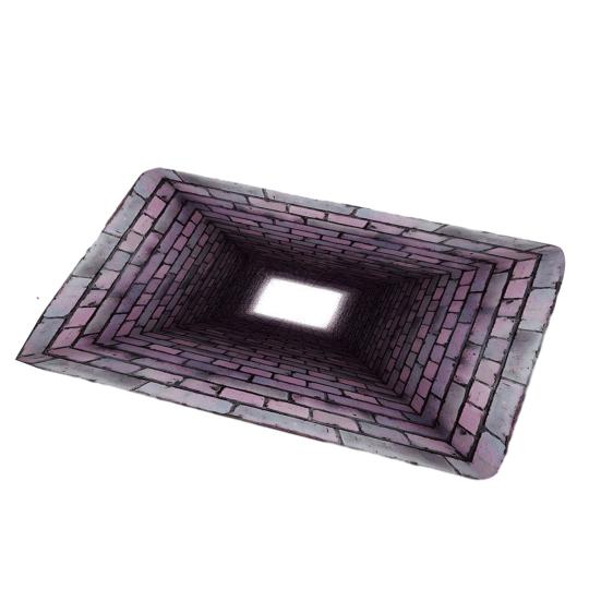 3D Ковер с оптической иллюзией, Нескользящий, Визуальная ловушка, Напольный коврик, Бездонная яма, Визуальная иллюзия, Придверный коврик 40*60cm